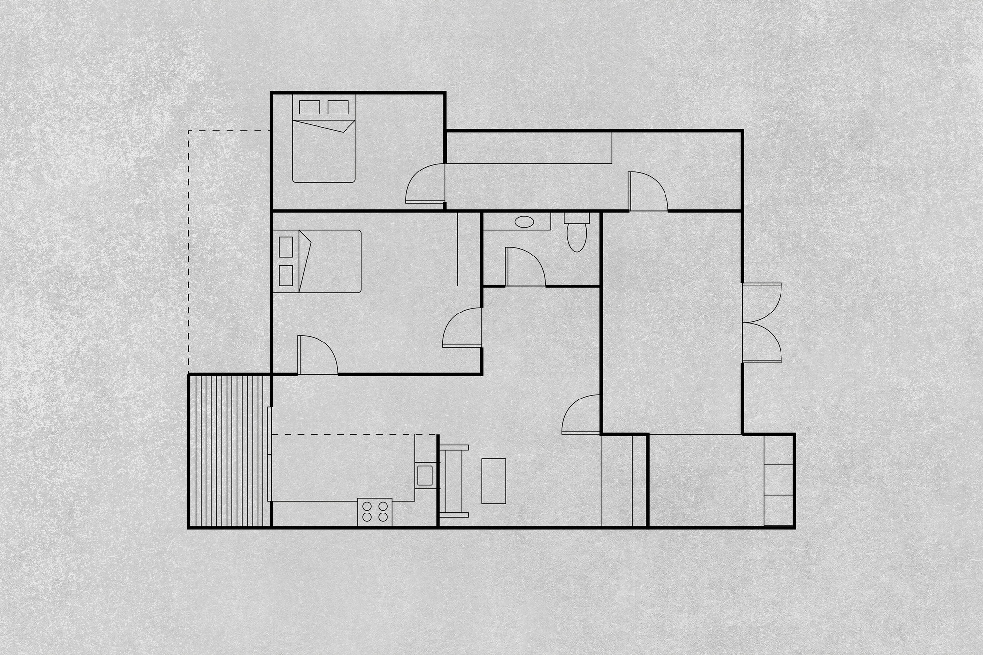 Plano de Penthouse de Lujo con Acabados Premium